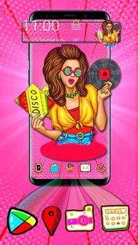 Fashionable Pop Girl Launcher Theme screenshot 2