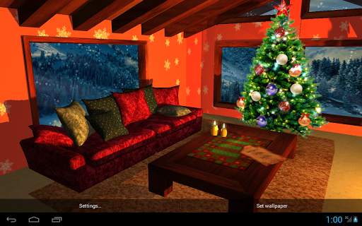 3D Christmas fireplace screenshot 4