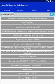 Control code for DirecTV 7 تصوير الشاشة