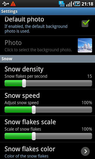 Photo Snow Live Wallpaper screenshot 3