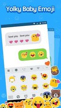 Emoji Keyboard：Yolky Baby screenshot 1