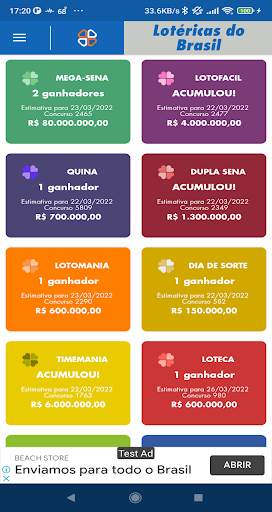 Brazil Lotteries screenshot 1