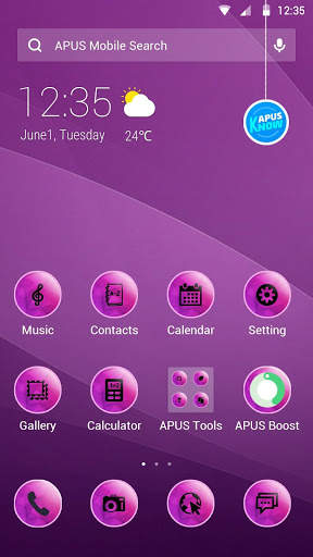 Purple-APUS Launcher theme screenshot 1