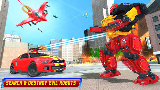 Airplane Jet Robot Car Transform : Car Robot Games screenshot 3