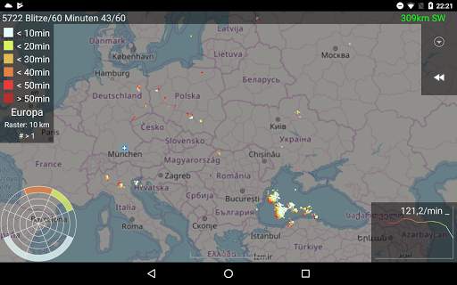 Blitzortung Lightning Monitor 7 تصوير الشاشة