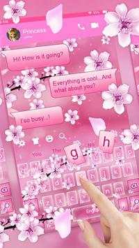 Cherry Blossom SMS Keyboard Theme screenshot 2