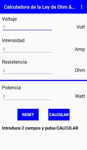 Calculadora de la Ley de Ohm & Fórmulas screenshot 1