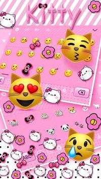 Pink Kitty Gravity Keyboard Theme 3 تصوير الشاشة