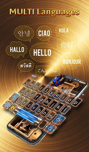 Cool Wallpapers and Keyboard - Steampunk Pipes screenshot 4