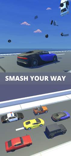 Car Smash - Arcade Car,Offline traffic Racing game screenshot 2