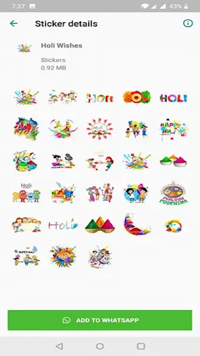 Holi Stickers For Whatsapp -WAStickers apps screenshot 2