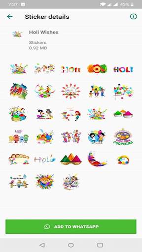 Holi Stickers For Whatsapp -WAStickers apps screenshot 2