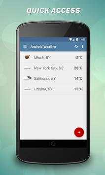 Weather for Android screenshot 1