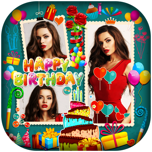 Happy Birthday : Cake, Status, Card &amp; Photo Frame icon