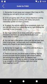 GUIDE FOR PUBG स्क्रीनशॉट 4