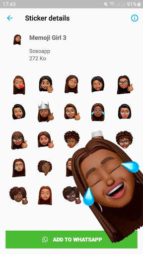 New Memoji Black People Stickers screenshot 1