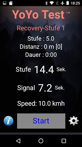 Yo-Yo Intermittent Test screenshot 1