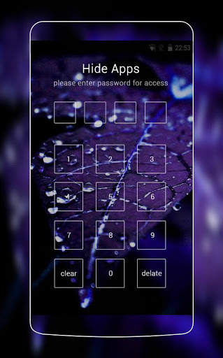 Tema Tetesan Air Dedaunan Biru screenshot 3