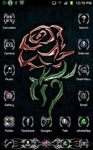 Tribal Metal Go Launcher Theme screenshot 3