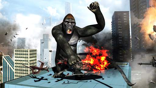 Gorilla Ropehero Gangster Crime City Flying Hero screenshot 1