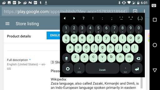 Zazaki Keyboard plugin for OKeyboard screenshot 2