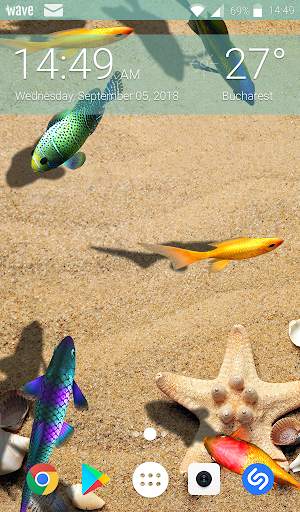 Fish Keyboard + 3D Wallpaper screenshot 5