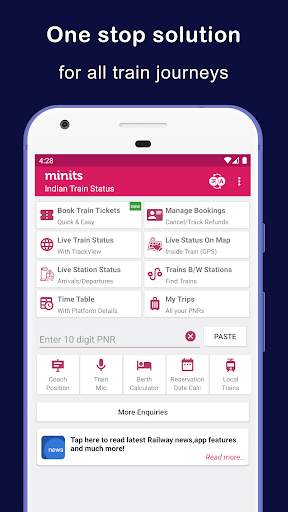 Indian Train Status - minits screenshot 3