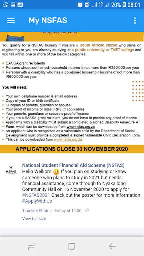 My NSFAS screenshot 3