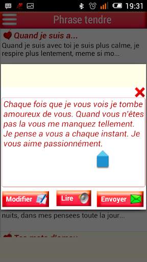 Meilleurs SMS d'Amour Français screenshot 3