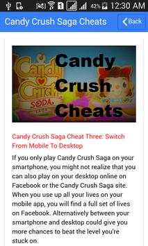 Free Cheats for Candy Crush screenshot 2