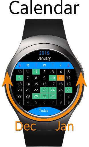 Calendar Gear - Google Calendar for Samsung Watch скриншот 1