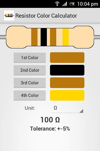 Resistor Color Calculator screenshot 1