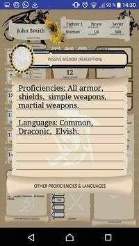 Fifth Edition Sheet Lite screenshot 5
