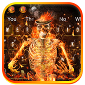 Klawiatura Fire Skull icon