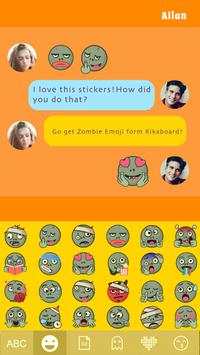 Kika Keyboard Zombie Emoji screenshot 3