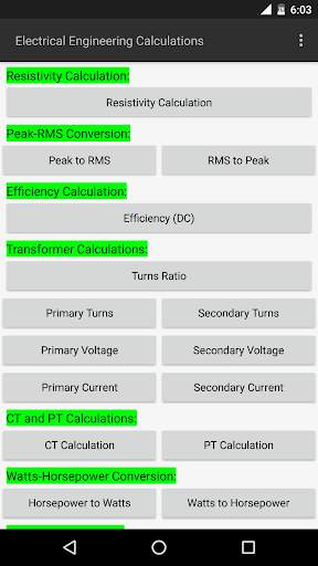Electrical Calculations screenshot 5