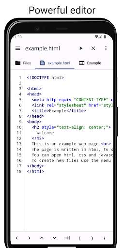 WebCode - html, css, js ide screenshot 1