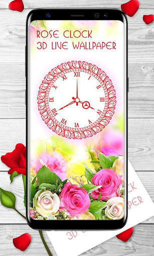 Rose Clock 3D Live Wallpaper screenshot 2