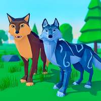 Wolf Simulator Fantasy Jungle logo