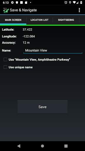 Save & Navigate screenshot 1