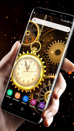 Retro Golden Clock Wallpaper Live 2019 screenshot 2