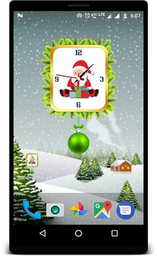 Christmas clock live wallpaper screenshot 2