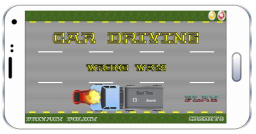 Driving Car Wrong Way screenshot 1