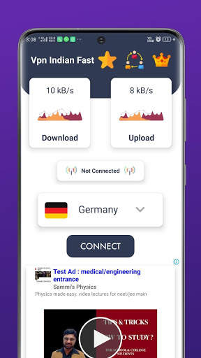 VPN Indian Fast 200 Country Free Made in India screenshot 3
