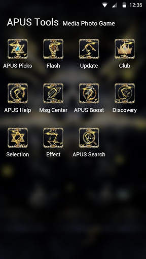 Golden Cool Skull- APUS launcher theme&wallpaper screenshot 4