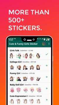 Cute & Funny Girls Sticker screenshot 3