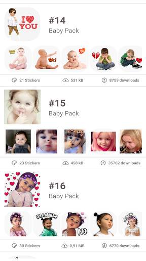 ♡ Cute Baby Stickers for Whatsapp screenshot 2