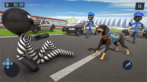 Stickman Police Dog Chase Crime Simulator screenshot 1