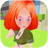 School Girls Fighting 3D icon