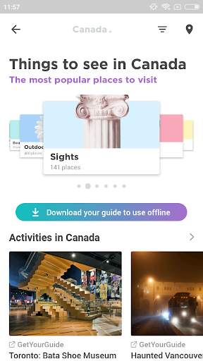 Canada Travel Guide in English with map screenshot 2